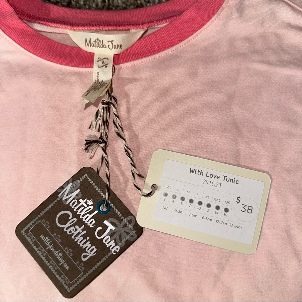 NWTs Matilda Jane “Let’s Go Together With Love” Tunic, Youth Sz 8
